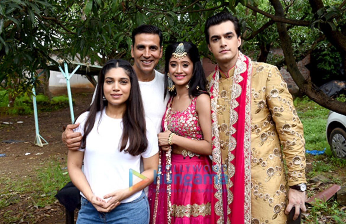Akshay Kumar and Bhumi Pednekar promoting the film Toilet: Ek Prem Katha