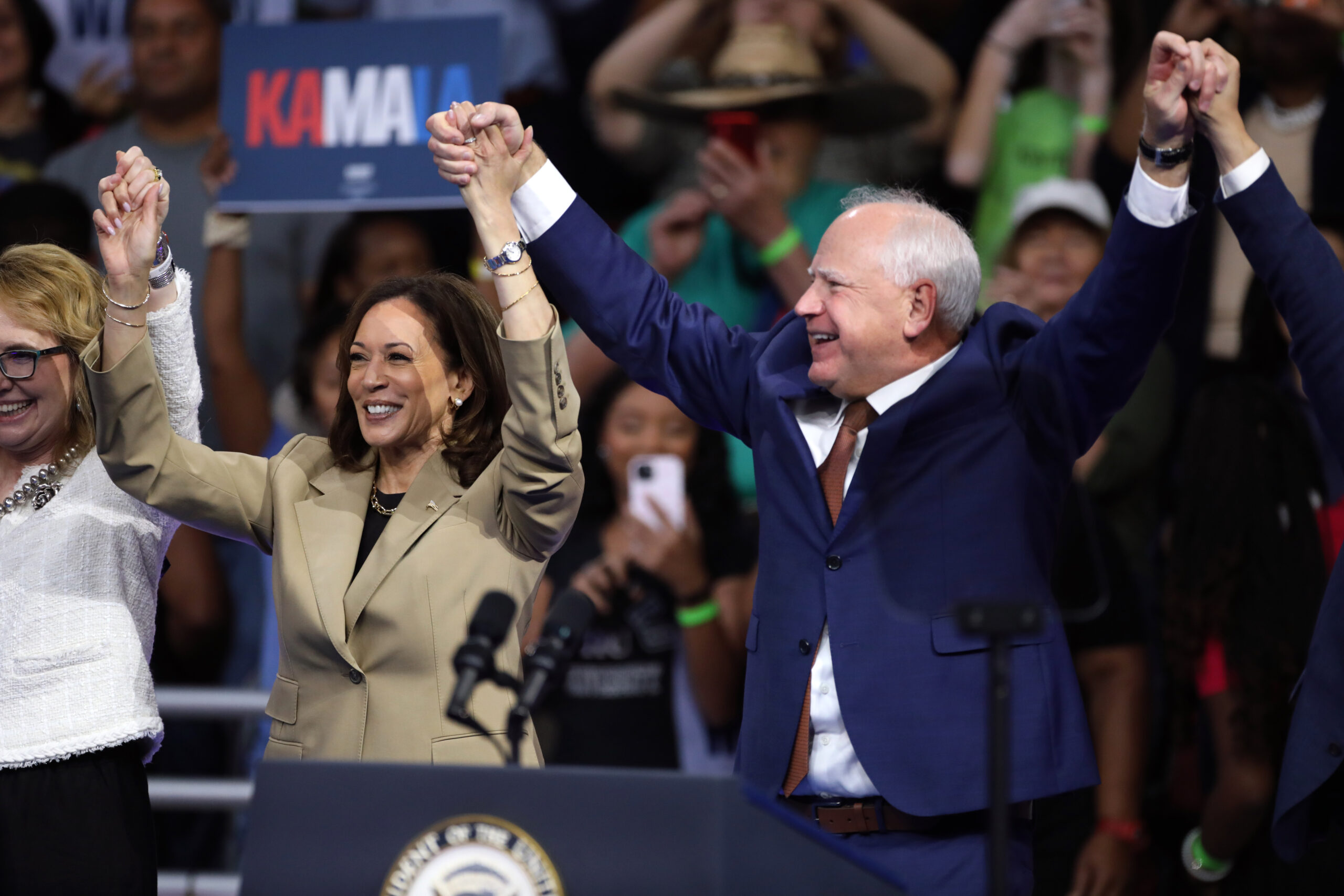 Kamala Harris campaigning in 2024